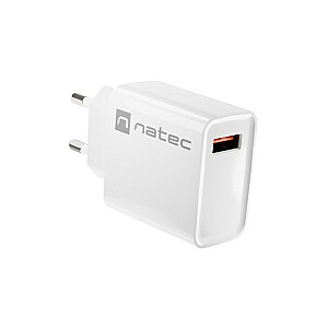 NATEC USB LĀDĒTĀJS RIBERA USB-A 18W WHITE