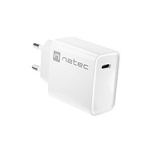 NATEC USB LĀDĒTĀJS RIBERA USB-C 20W PD WHITE