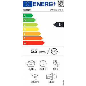 Veļas mašīna Samsung WW60A3120BH/ LE