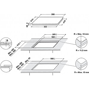 Indukcijas plīts virsma Whirlpool WL S7960 NE