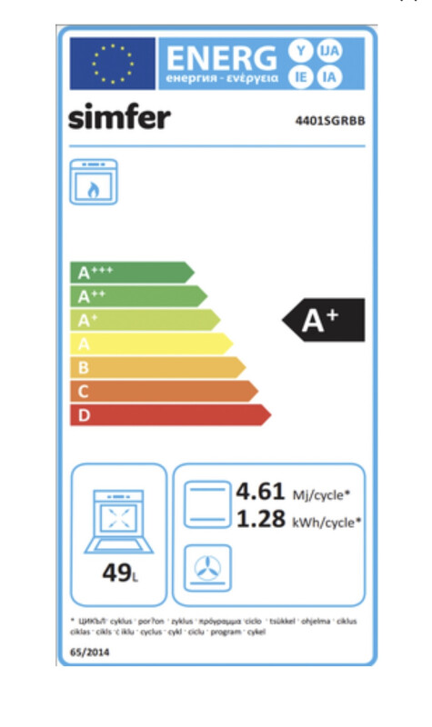 Gāzes plīts Simfer 4401SGRBB