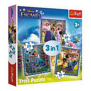 Puzlis TREFL Disney Encanto 3 in 1 (20,36,50 gb.) 3+ T34866