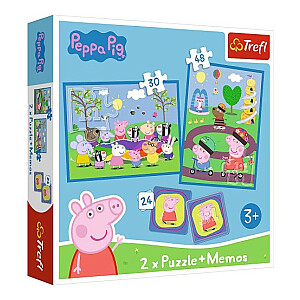 Galda atmiņas spēle +  2 in 1 puzlis  Peppa Pig 3+ T93331