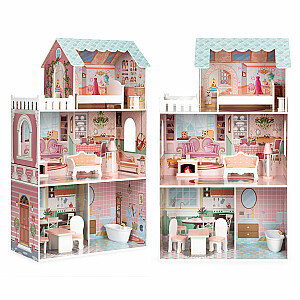 Большой кукольный домик Барби с набором мебели ECOTOYS