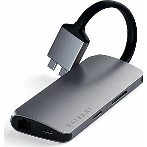 Двойной мультимедийный адаптер Satechi Станция/репликатор USB-C (ST-TCDMMAM)