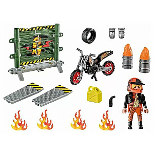 Playmobil Stuntshow 71256 Стартовый пакет Трюк-шоу со стеной огня
