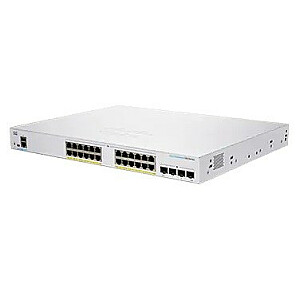 Cisco CBS250-24PP-4G-EU tīkla slēdzis pārvaldīts Gigabit Ethernet L2/L3 (10/100/1000), sudrabs