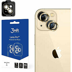 Hibrīda stikls 3MK kameras objektīvam 3MK Lens Protection Pro Apple iPhone 14 zelts/zelts
