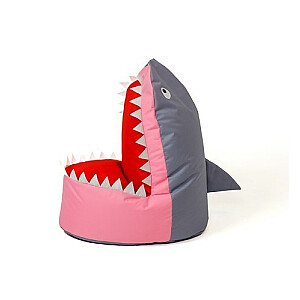 Pufa soma Sako Shark pelēki rozā XXL 100 x 60 cm