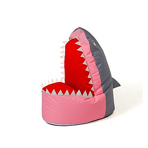 Pufa soma Sako Shark pelēki rozā XXL 100 x 60 cm