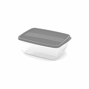 Контейнер для пищевых продуктов прямоугольный 2 л Vedo прозрачный серый