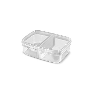 Прямоугольный контейнер для хранения продуктов с разделителем 3,3 л Snap Box прозрачный