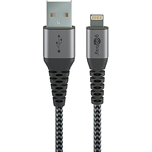 Goobay Lightning to USB-A Textile Cable with Metal Plugs