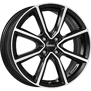 Dezent TN dark Black/polished 6,5x16 4x100 ET45 CB60,1 60° 630 kg TTNZ2BP45 Dezent