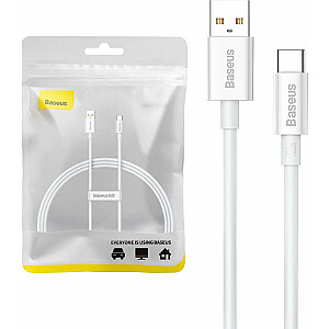 USB-кабель Baseus USB-A — USB-C, 1 м, белый (P10320102214-01)