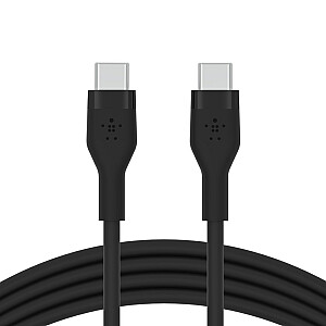 Belkin BOOST↑CHARGE USB elastīgais kabelis, 2 m, USB 2.0 USB C, melns