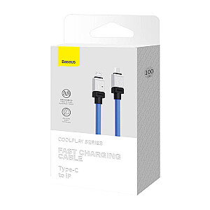 Ātrās uzlādes kabelis Baseus USB-C uz Coolplay Series 1m, 20W (violets)