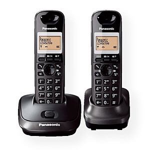 Panasonic Cordless KX-TG2512FXT Black Caller ID Wireless connection Phonebook capacity 50 entries Conference call Built-in display Speakerphone
