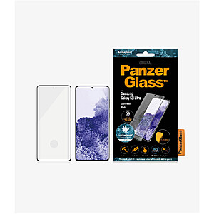 PanzerGlass Samsung Galaxy S21 Ultra Series Antibacterial glass Black Antifingerprint screen protector Case Friendly, Compatible with the in-screen fingerprint reader