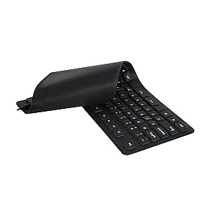 Esperanza EK140 Силиконовая USB QWERTY-клавиатура, черная