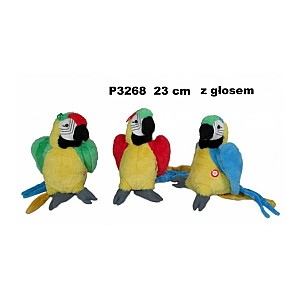 Plīša papagailis ar skaņu dažādas 23 cm (P3268) 163875