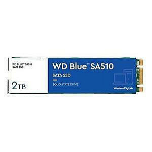 SSD WESTERN DIGITAL Blue SA510 2 ТБ SATA 3.0 3D NAND Скорость записи 520 МБ/с Скорость чтения 560 МБ/с M.2 TBW 500 ТБ MTBF 1750000 часов WDS200T3B0B