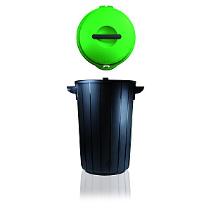 Контейнер для мусора Ecosolution 35л 42,5х37,5х54см темно-серый/зеленый