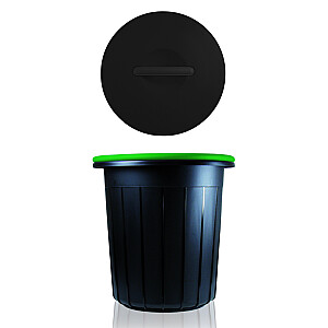 Контейнер для мусора Ecosolution 25л 37,5x37,5x39см темно-серый/зеленый