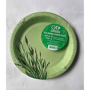 Экологические бумажные тарелки Reed Go Green Ø18см 10 шт./0,07кг