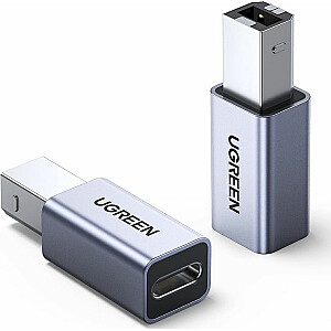 Ugreen US382 USB-C — USB-B USB-адаптер серебристый (20120)