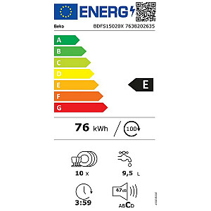 Trauku mazgājamā mašīna Beko BDFS15020X