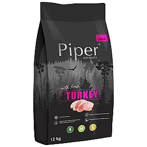DOLINA NOTECI Piper Junior ar Turciju - sausā suņu barība - 12 kg