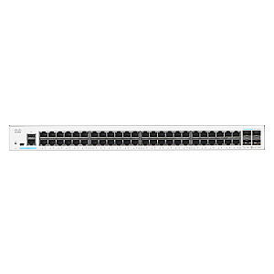 Сетевой коммутатор Cisco CBS350-48T-4X-EU Управляемый Gigabit Ethernet L2/L3 (10/100/1000), серебристый