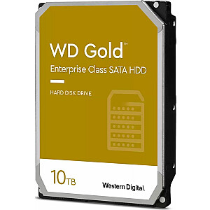 WD Gold 10 TB 3,5 collu SATA III (6 Gb/s) servera diskdzinis (WD102KRYZ)
