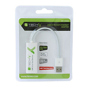 Techly USB2.0 uz Fast Ethernet 10/100 Mbps pārveidotājs