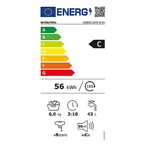 Стиральная машина WHIRLPOOL WRBSS 6249 W EU