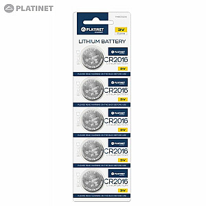 Platinet CR2016 Litija 3V Baterija (5gab. Blisters)