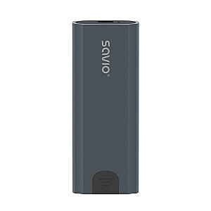 Korpuss ārējam diskam Savio M.2 SSD NVMe, USB-C 3.1, AK-67, pelēks