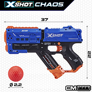 Pistole ar porol. bumbiņām līdz 30 m X-Shot Chaos Meteor ZURU 14 g+ CB46274
