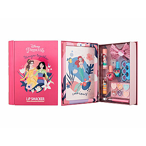 Komplekts Bottle of Magic Book Disney Princess Lip Balm 3,4 g + Brightening Cream 6 x 0,25 g + Nail Polish 2 x 4,25 ml + Lipstick 1,25 g + Applicator + Hair Clip + Finger Separator + Can