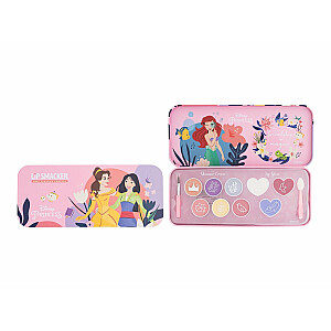 Disney Princess lūpu komplekts Sparkling Lip Shine 2 x 1,2 g + Lip Shine 0,6 g + Brightening Cream 6 x 1,8 g + Applicator 2 pcs + Can