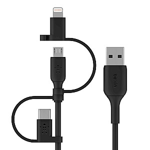 USB-кабель Belkin BOOST CHARGE 1 м USB A USB C/Micro-USB B/Lightning Черный