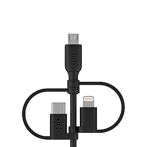 USB kabelis Belkin BOOST CHARGE 1 m USB A USB C/Micro-USB B/Lightning Black