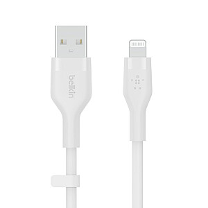 Belkin Cbl Scicone USB-A LTG 2M бл. Белый