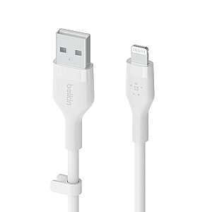 Belkin Cbl Scicone USB-A LTG 2M bl. Balts