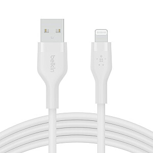 Belkin Cbl Scicone USB-A LTG 2M бл. Белый