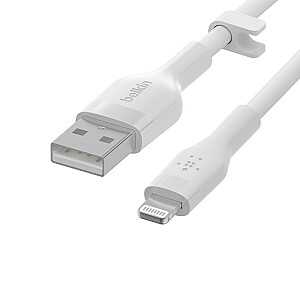 Belkin Cbl Scicone USB-A LTG 2M бл. Белый