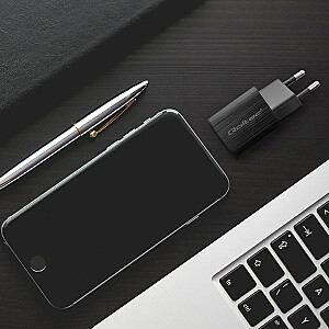 Зарядное устройство для мобильных устройств Qoltec 50764 Ноутбук, портативная игровая консоль, внешний аккумулятор, смартфон, умные часы, планшет Черный AC Быстрая зарядка в помещении