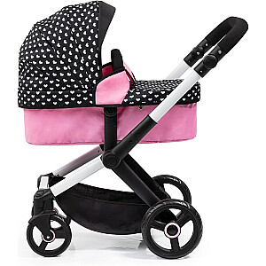 Кукольная коляска BAYER Design 17060AA Xeo deep Black, Розовый
