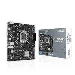 Материнская плата ASUS Intel H610 LGA1700 Micro-ATX Память DDR5 Слоты памяти 2 1xPCI-Express 3.0 1x 1xPCI-Express 4.0 16x 1xM.2 1x15pin D-sub 1xHDMI 4xUSB 2.0 2xUSB 3.2 1xPS/2 1xRJ45 3xАудиопорт PRIMEH61 0М-К